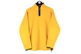 Vintage Nike Fleece 1/4 Zip Small yellow small logo 90s retro outdoor trekking sport sweater