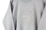 Vintage Diesel Sweatshirt big embroidery logo crewneck gray made in USA 90s jumper