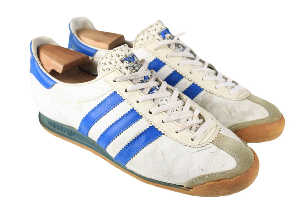 Vintage Adidas Rom Sneakers Women's US 6,5 made in Yugoslavia retro city series 80s 90s sport trainers shoes white blue classic
