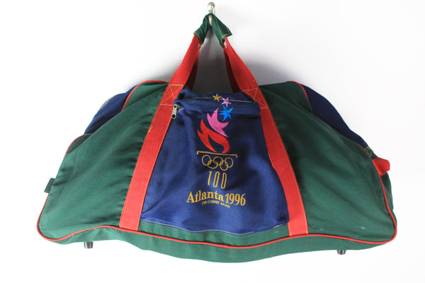Vintage Atlanta 1996 Olympic Games Duffel Bag 90's sport style multicolor USA bag 