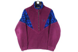 Vintage Salewa Fleece Half Zip  purple blue 90s retro sweater winter outdoor pullover trekking jumper