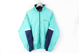 Vintage Ellesse Track Jacket Medium / Large green blue made in Italy sport 90s brand