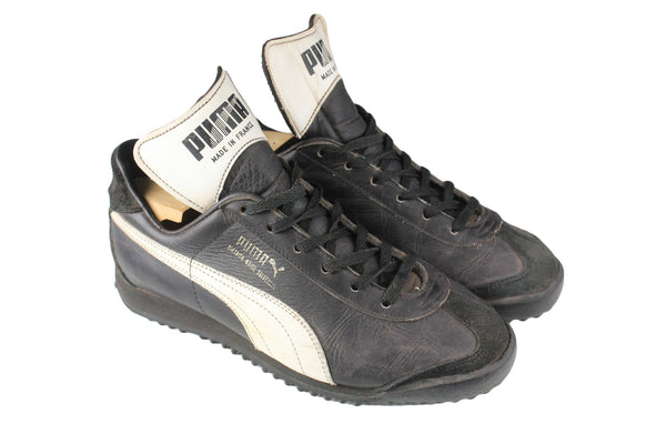 Vintage Puma Dietrich Weise Universal Sneakers US 7 black trainers 90s sport style made in France football shoes classic trainers