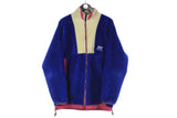  Vintage Helly Hansen Fleece Full Zip  jacket blue heavy sweater outdoor trekking winter ski style 90s