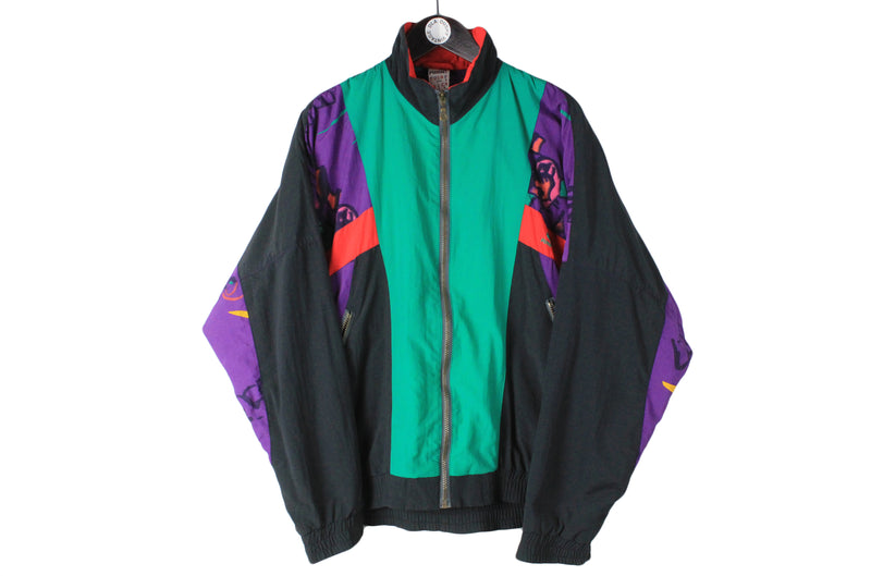 Vintage Puma Tracksuit XLarge size men's authentic athletic colorway multicolor track jacket and pants sport running fitness full zip windbreaker front logo 90's 80's