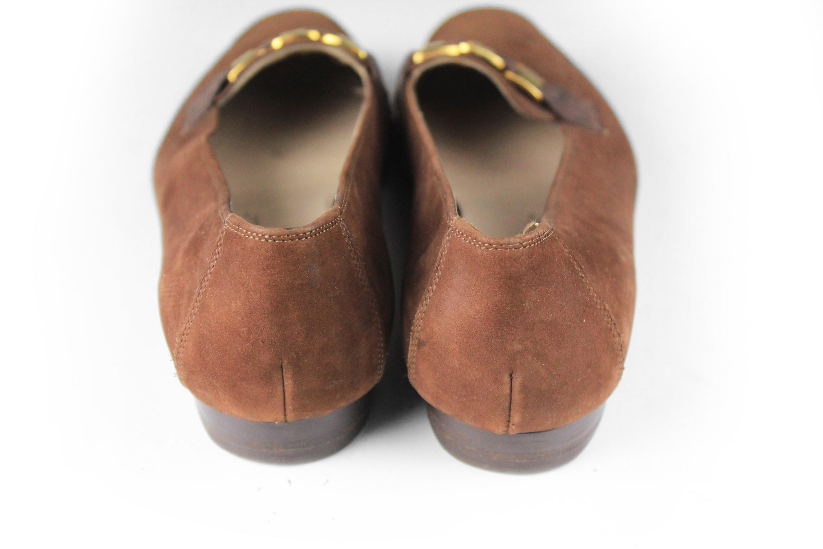 Salvatore‎ Ferragamo Brown Woman Authentic Used Size 80 Suede SALVATORE FERRAGAMO | Brown Suede Heel – The Vault By Volpe  main image 3