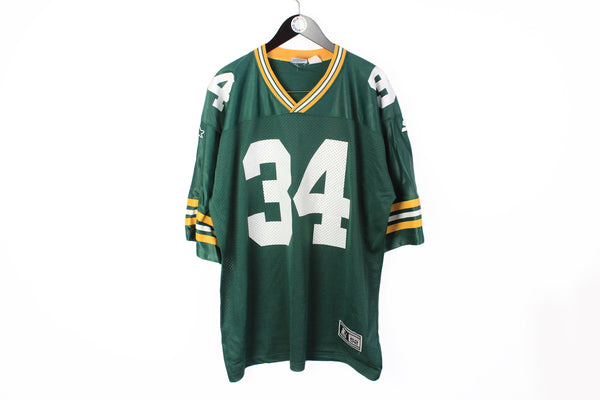 Vintage Green Bay Packers NFL Starter Bennett 34 Jersey XLarge green rare 90s NFL t-shirt