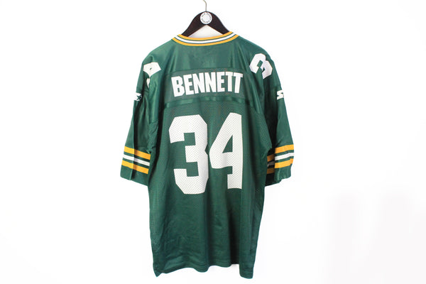 Vintage Green Bay Packers NFL Starter Bennett 34 Jersey XLarge