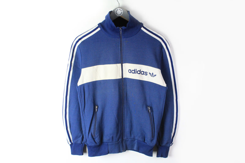 Vintage Adidas Track Jacket Small blue 90s sport windbreaker