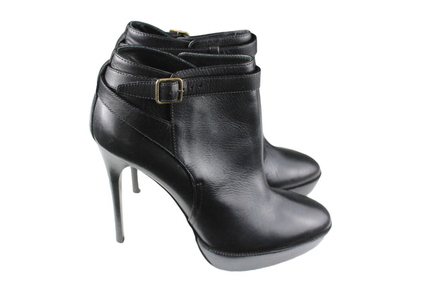 Burberry Prorsum Heels Shoes EUR 39 black leather luxury England brand classic boots