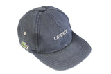 Vintage Lacoste Cap gray denim 00s big logo retro style hat