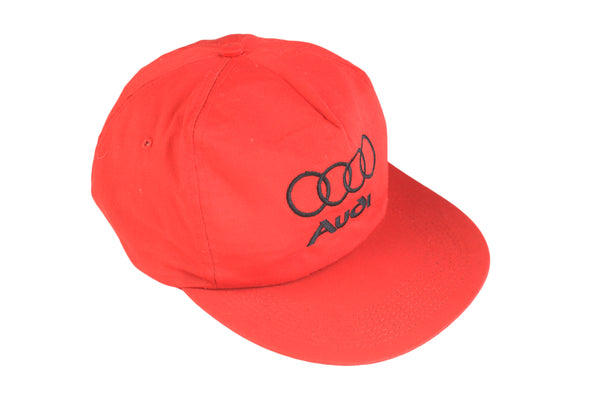 Vintage Audi Cap red big logo 90's rare hat