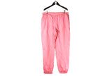Vintage Sergio Tacchini Track Pants Large pink 90s retro made in Italy sport style trousers