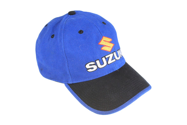 Vintage Suzuki Cap blue big logo 00s racing hat