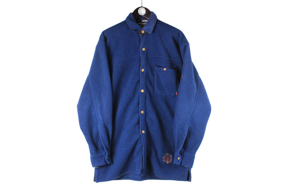 Vintage Musto Fleece Shirt Medium trekking outdoor 90s retro ski style sweater winter forest shirt