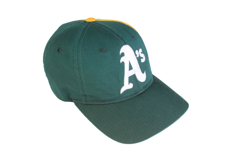Vintage Oakland Athletics Starter Cap yellow green 90's sport style hat MLB Baseball 