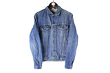 Vintage Levi's Denim Jacket Women's 40 blue jeans heavy coat 90s retro streetwear USA style jacket