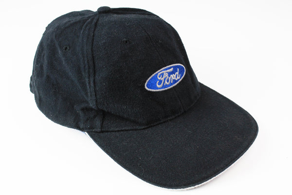 Vintage Ford Cap baseball hat 90s black logo retro style