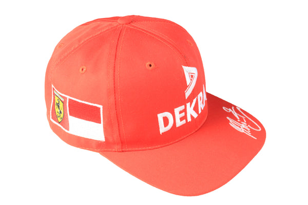 Vintage Ferrari Dekra Cap red 90s Michael Schumacher retro football sport hat 90s