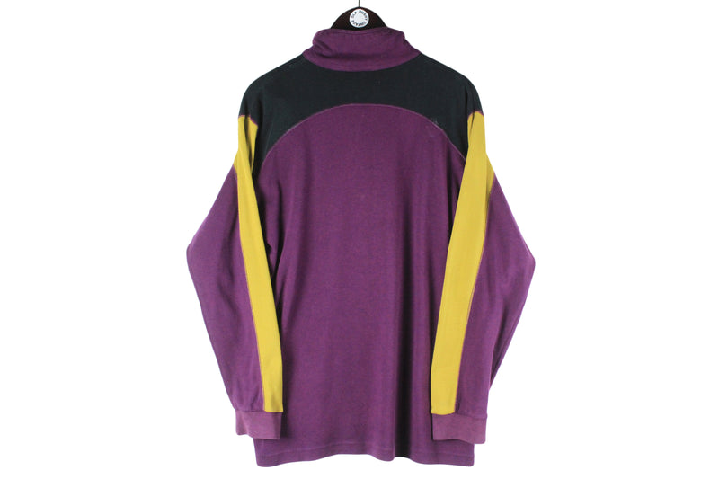 Vintage Asics Sweatshirt 1/4 Zip Medium
