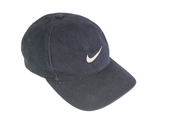 Vintage Nike Cap swoosh black big logo 00s baseball hat