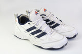 Vintage Adidas Sneakers US 6 white blue 90s retro style sport trainers athletic shoes