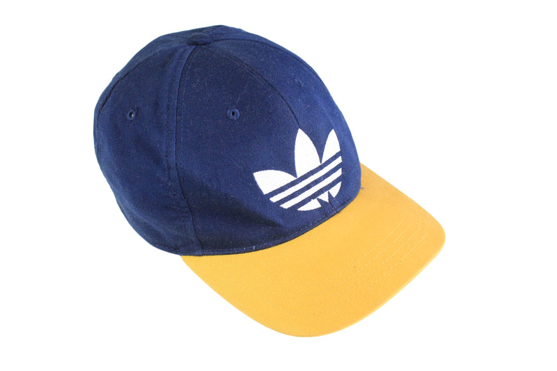 Vintage Adidas Cap blue yellow 90's sport style hat