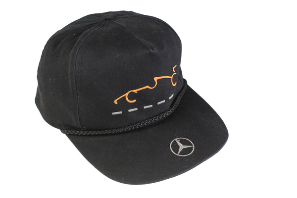 Vintage Mercedes Cap Formula 1 McLaren bolid 90's F1 black hat