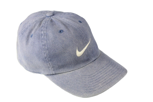 Vintage Nike Cap blue swoosh 90s retro classic sport hat