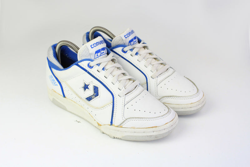 Vintage Converse GSV Sneakers  white blue 90s big logo 80s rare retro style trainers sport shoes