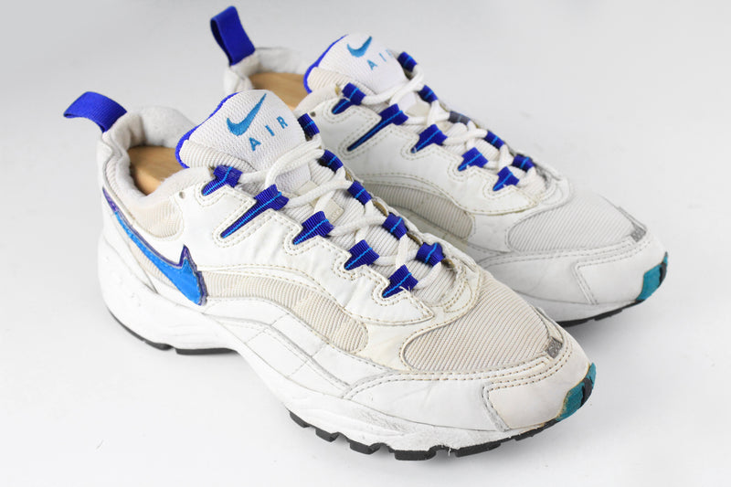 Vintage Nike Sneakers Women's US 6.5 white blue 90s retro sport style Air Max shoes