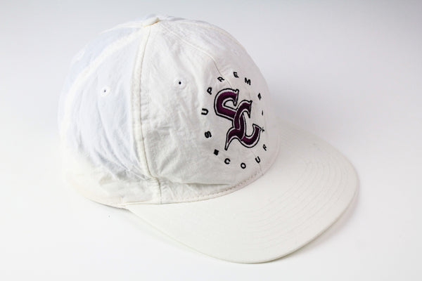 Vintage Nike Supreme Court Cap white big logo 90s tennis sport hat