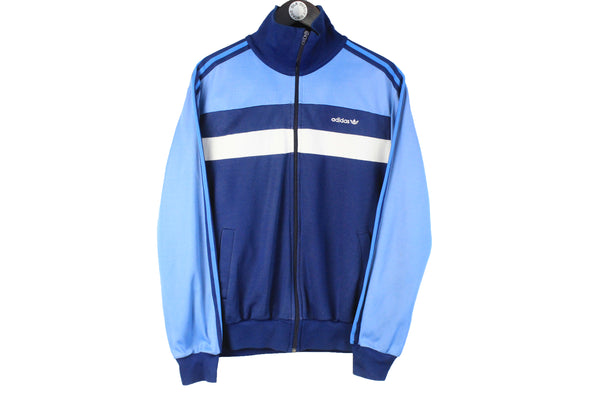 Vintage Adidas Track Jacket Medium made in Thailand 80s retro blue sport windbreaker