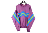 Vintage Adidas Sweatshirt XXLarge purple 90s crewneck sportswear retro authentic jumper