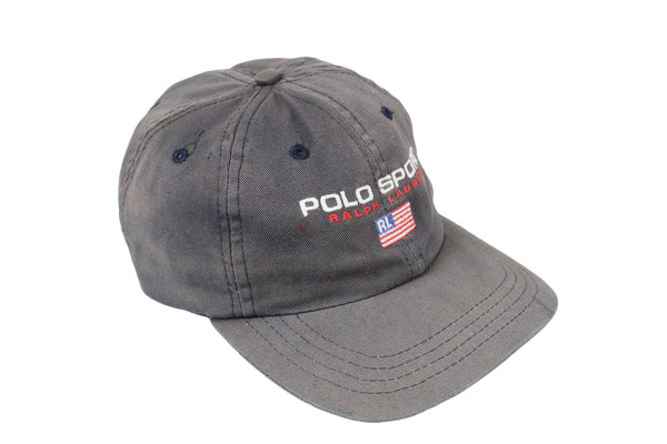 Vintage Polo Sport by Ralph Lauren Cap 90's rare street style hat sun visor big logo RL casual outfit authentic unisex Hip Hop calssic