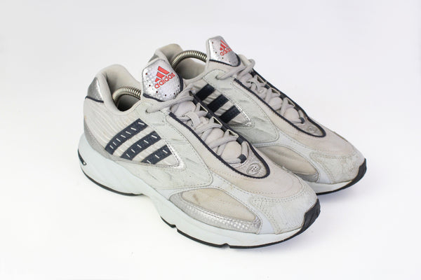 Vintage Adidas Sneakers US 8 gray 90s athletic shoes retro trainers
