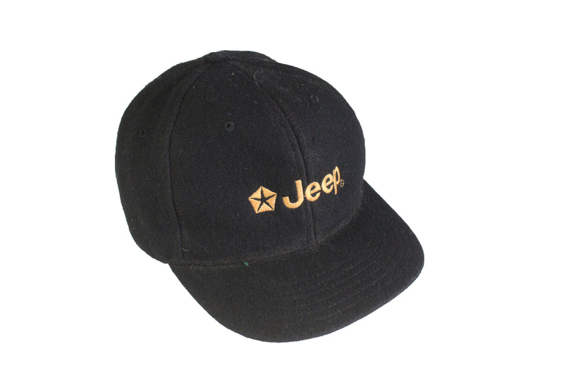 Vintage Jeep Cap big logo wool 90's USA car brand hat