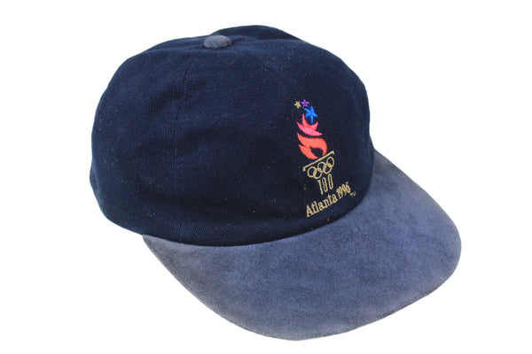 Vintage Atlanta 1996 Cap unisex retro style 90's summer wear sun visor hat navy blue big logo
