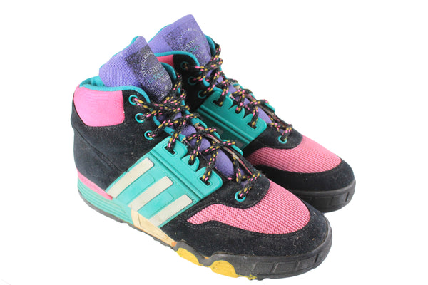 Vintage Adidas High Top Sneakers Women's US 7 multicolor 80s 90s retro outdoor trekking sport style trainers shoes