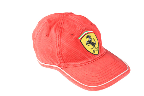 Vintage Ferrari Cap red 90s formula 1 retro F1 sport racing hat