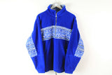 Vintage Salewa Fleece Half Zip Large blue 90s retro style polarlite winter sweater