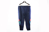 Vintage Adidas Track Pants XLarge navy blue 90s trousers 