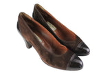 Vintage Celine Shoes Women's EUR 38 heels 90s retro suede leather luxury shoes