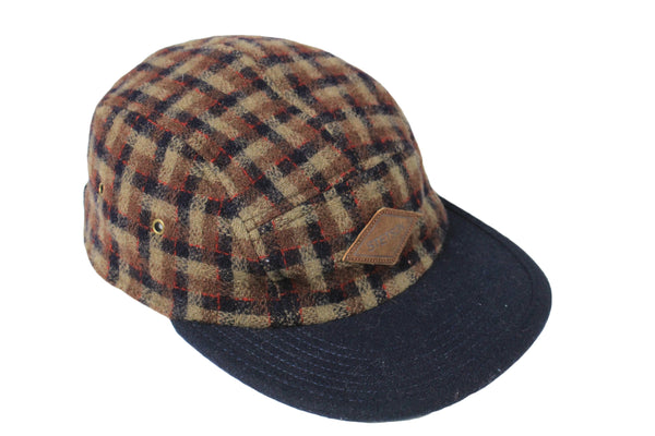 Vintage Woolrich Cap made in USA authentic style plaid pattern wool hat sum summer visor 90's retro rare classic street style Official Stetson