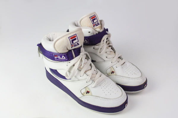 Vintage Fila Sneakers Women's US 8 white 90s high top shoes
