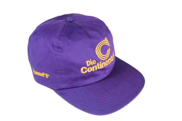 Vintage Hummel Die Continentale Cap purple gold 90's sport style hat