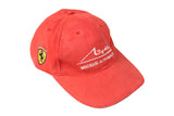 Vintage Ferrari Michael Schumacher Cap 90's style red bright summer hat big logo F1 race racing style classic sport authentic athletic wear