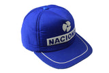 Vintage Ayrton Senna Nacional Cap blue big logo 80's Formula 1 F1 hat