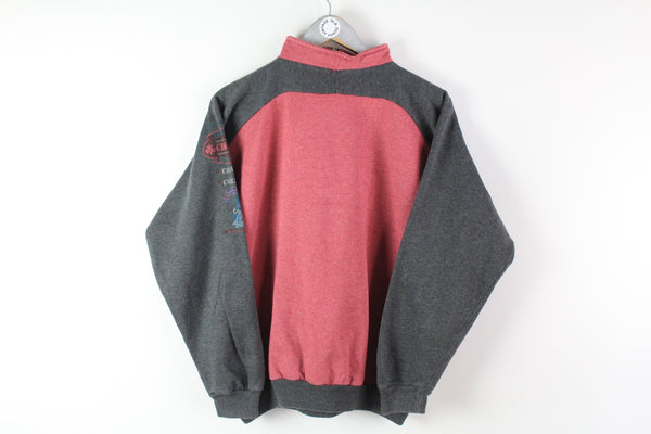 Vintage Casual Land Sweatshirt Half Zip Small