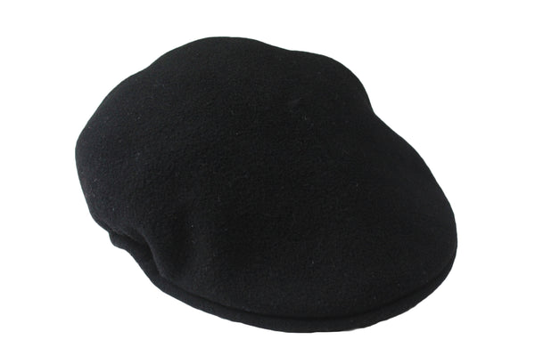 vintage KANGOL Newsboy Flat Cap Black Cabbie baker boy 504 Style Contour Fitted Beret retro hip hop USA style hipster authentic hat size Large